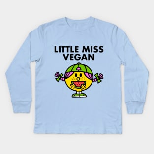 Little Miss Vegan Kids Long Sleeve T-Shirt